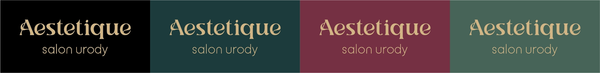 Warianty logo salonu kosmetycznego Euflonica Klaudia-Grochowska-Pawłowicz